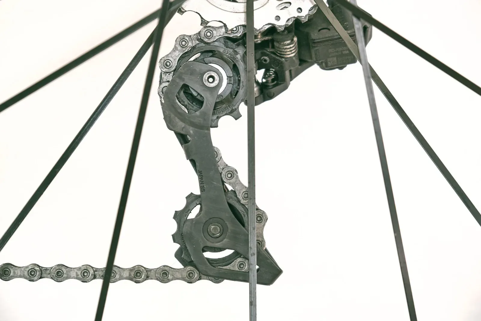 Przerzutka tylna Shimano: wózek z kółkami, śruby H-limit, L-limit, B-tension