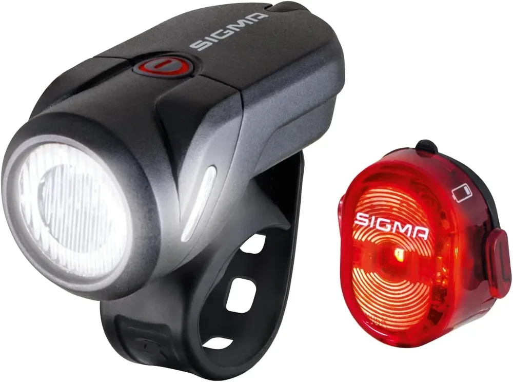 Sigma Aura 35 USB i Nugget II, zestaw lampek rowerowych przód i tył